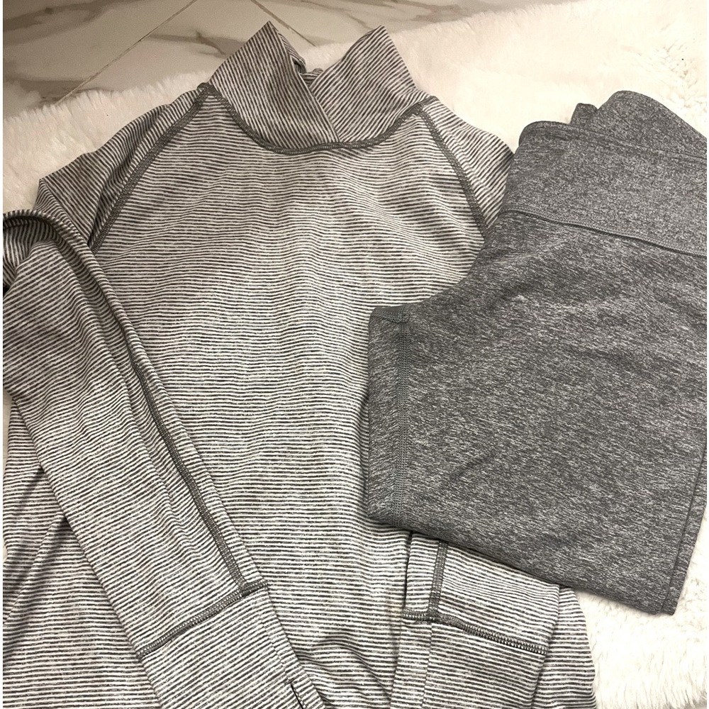 Lululemon Athletica Gray Striped Tunic